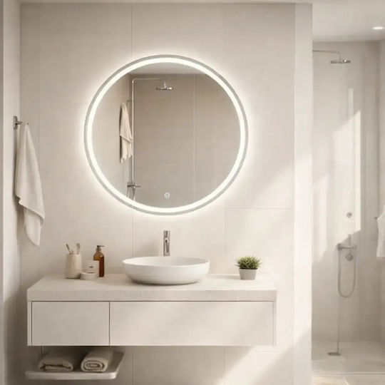 Savvopoulos 8962-11 Στρογγυλός Led Αφής 80x80cm