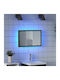 vidaXL Oglindă de Baie cu Lumini LED 60x37 cm Neagră