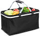 Coș De Picnic Siyuan Pentru Plajă Izolat Pliabil 48x28x22 Cm Cadru Din Aluminiu Culoare Neagră Rezistent La Apă