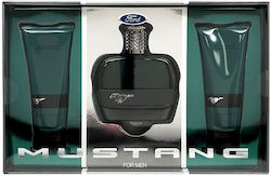 Set Ford Mustang Green Eau De Toilette Bărbați 100 Ml + Mustang Green Balsam After-shave Hidratant 100 Ml + Mustang Green Gel De Duș Hidratant Pentru Toate Tipurile De Piele 100 Ml