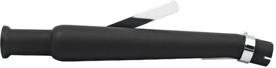 MCS Motorrad Auspuffanlagen Trumpet 1 3/4" Harley Davidson Andere Motorräder Schwarzes Universelles Upswept Linkes Auspuff-Endrohr 20-1/2" Lang Schwarz