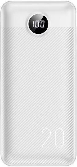 Veger Power Bank 20000mAh Mit 2 USB-A Ausgangsanschlüsse Und USB-C Ausgangsanschluss Weiß