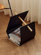 Muubs Metallic Black Magazine Rack 38x35x45cm