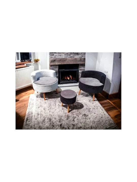 Wohnzimmermöbel-Set 2 Sessel & Hocker
