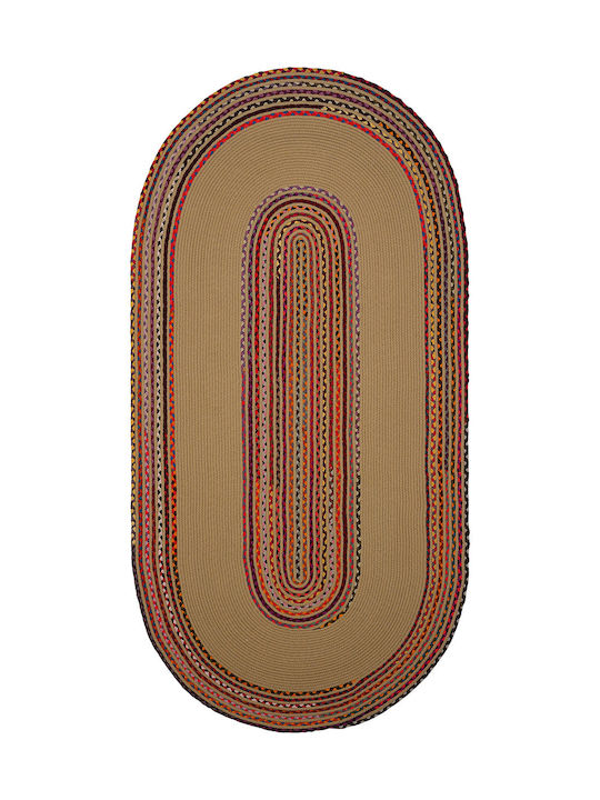SteweHome Summer Wicker Coral Runner Rug 80x150cm