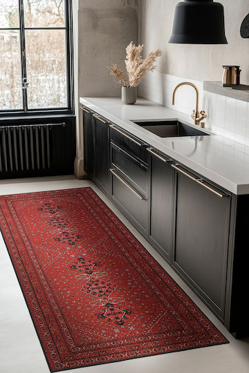 SteweHome Rectangular Burgundy Rug 95x200cm