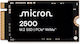 Micron 2500 SSD 512GB τύπου M.2 με σύνδεση PCI Express 4.0 Bulk