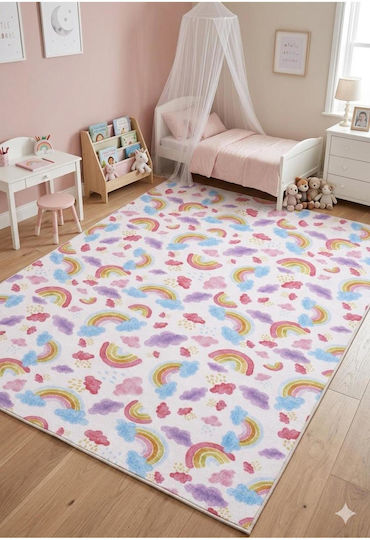 SteweHome Παιδικό Χαλί Μπεζ 80x300cm Πάχους 60mm