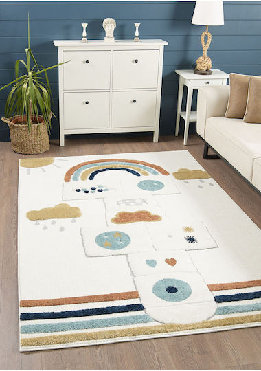 SteweHome Παιδικό Χαλί Κίτρινο 100x150cm