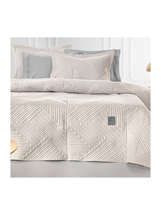 Guy Laroche Ziana Κουβερλί Ημίδιπλο Microfiber Natural 180x240cm