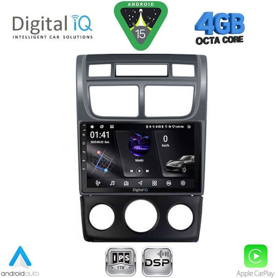 Digital IQ Ηχοσύστημα Αυτοκινήτου για Kia Sportage 2004-2010 με Clima+A/C (Bluetooth/USB/WiFi/GPS/Apple-Carplay/Android-Auto) με Οθόνη Αφής 9"