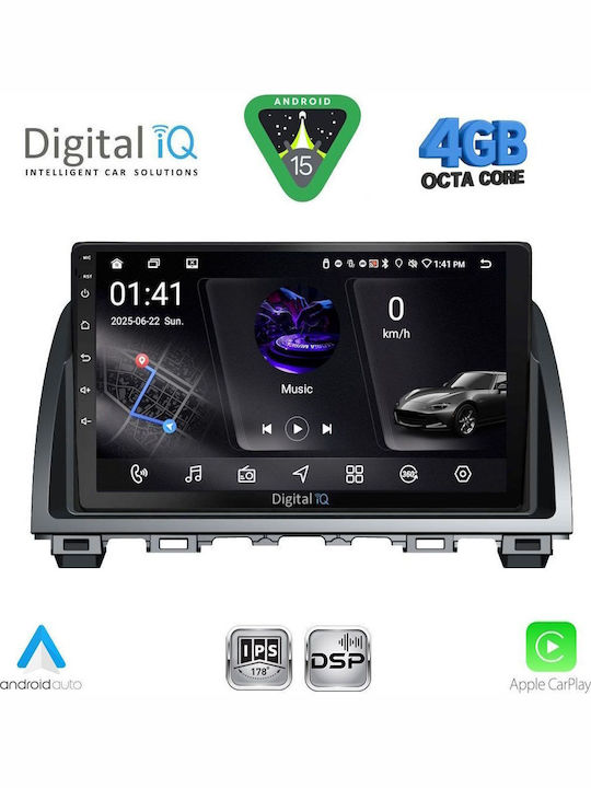 Digital IQ Car Audio System for Mazda 6 2012-2017 Bluetooth USB WiFi GPS Apple CarPlay Android Auto with 9" Touch Screen