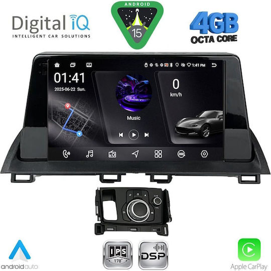 Digital IQ Car Audio System for Mazda CX-4 2014 with Touch Screen 9" Digital IQ RSG 6386 CPA Bluetooth USB Wi-Fi GPS Apple CarPlay Android Auto