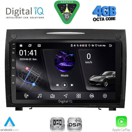 Digital IQ Car Audio System for Mercedes-Benz SLK 2004-2010 Bluetooth USB WiFi GPS Apple CarPlay Android Auto with 9" Touch Screen