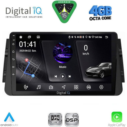 Digital IQ Car Audio System for Nissan Micra 2017 (Bluetooth/USB/WiFi/GPS/Apple CarPlay/Android Auto) with 9" Touch Screen