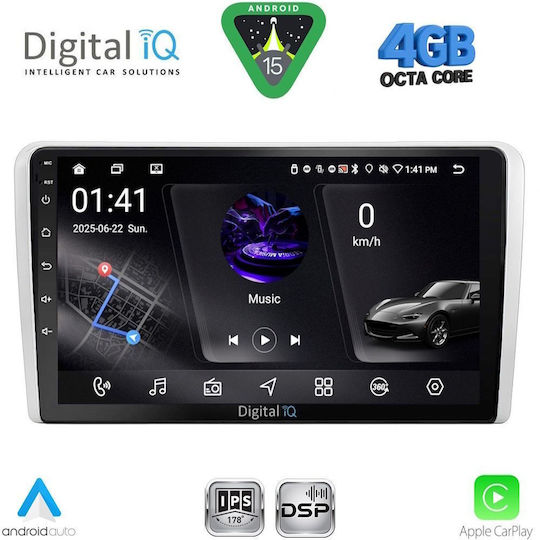 Digital IQ Ηχοσύστημα Αυτοκινήτου για Opel Corsa / Meriva / Tigra / Vectra 2004-2014 (Bluetooth/USB/WiFi/GPS/Apple-Carplay/Android-Auto) με Οθόνη Αφής 9"