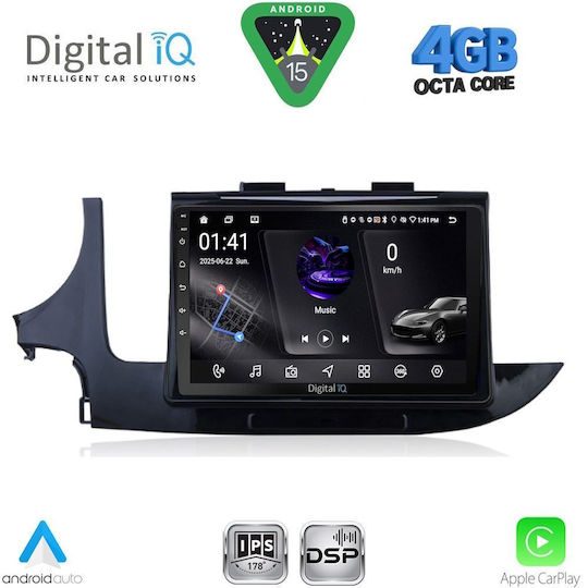 Digital IQ Ηχοσύστημα Αυτοκινήτου για Opel Mokka 2016-2021 (Bluetooth/USB/WiFi/GPS/Apple-Carplay/Android-Auto) με Οθόνη Αφής 9"