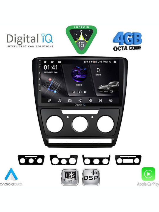 Digital IQ Car Audio System for Skoda Octavia 2005-2012 with Clima Bluetooth USB WiFi GPS Apple CarPlay Android Auto with 10" Touch Screen