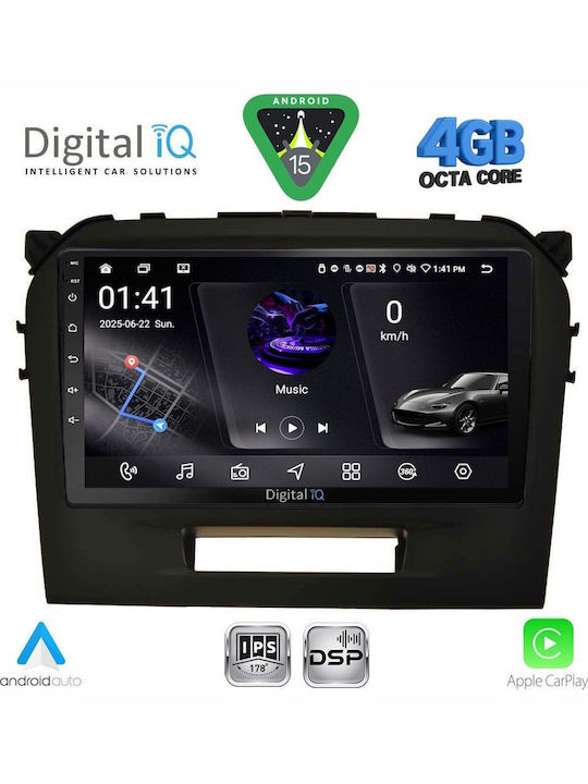 Digital IQ Car Audio System for Suzuki Vitara 2016-2022 (Bluetooth/USB/WiFi/GPS/Apple CarPlay/Android Auto) with 9" Touch Screen