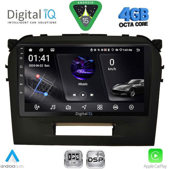 Digital IQ Car Audio System for Suzuki Vitara 2016-2022 (Bluetooth/USB/WiFi/GPS/Apple CarPlay/Android Auto) with 9" Touch Screen