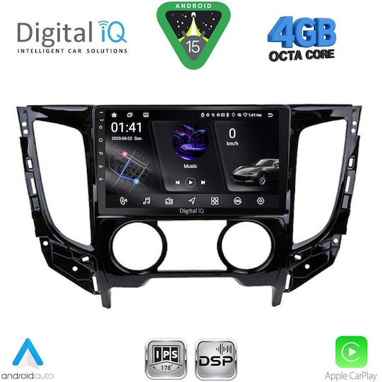 Digital IQ Ηχοσύστημα Αυτοκινήτου για Mitsubishi L200 2015-2019 με A/C (Bluetooth/USB/WiFi/GPS/Apple-Carplay/Android-Auto) με Οθόνη Αφής 9"