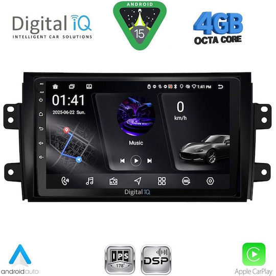 Digital IQ Car Audio System for Fiat Sedici Suzuki SX4 2005-2013 Bluetooth USB WiFi GPS Apple CarPlay Android Auto with 9" Touch Screen