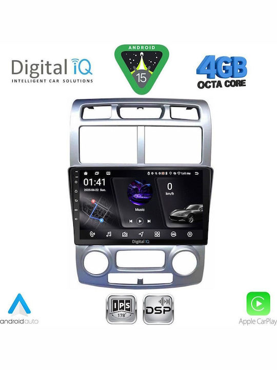 Digital IQ Car Audio System for Kia Sportage 2004-2010 with Clima Bluetooth USB WiFi GPS Apple CarPlay Android Auto with 9" Touch Screen