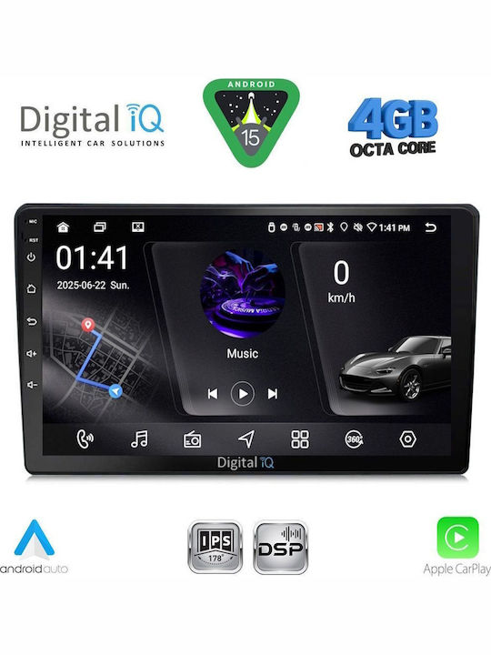 Digital IQ Car Audio System for Mazda 2 2002-2007 Bluetooth USB WiFi GPS Apple CarPlay Android Auto with 9" Touch Screen