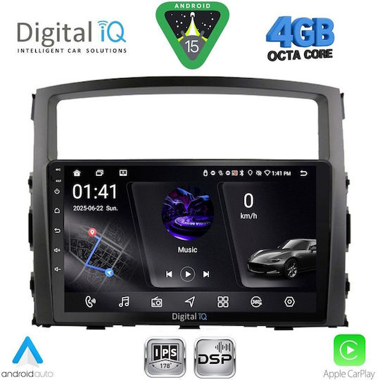Digital IQ Ηχοσύστημα Αυτοκινήτου για Mitsubishi Pajero 2006-2013 (Bluetooth/USB/WiFi/GPS/Apple-Carplay/Android-Auto) με Οθόνη Αφής 9"