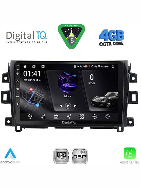 Digital IQ Car Audio System for Nissan Navara 2016 (Bluetooth/USB/WiFi/GPS/Apple CarPlay/Android Auto) with 10" Touch Screen