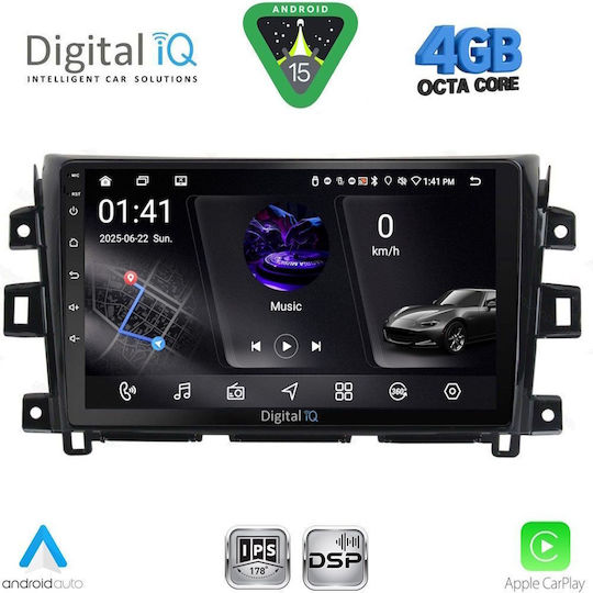 Digital IQ Car Audio System for Nissan Navara 2016 (Bluetooth/USB/WiFi/GPS/Apple CarPlay/Android Auto) with 10" Touch Screen