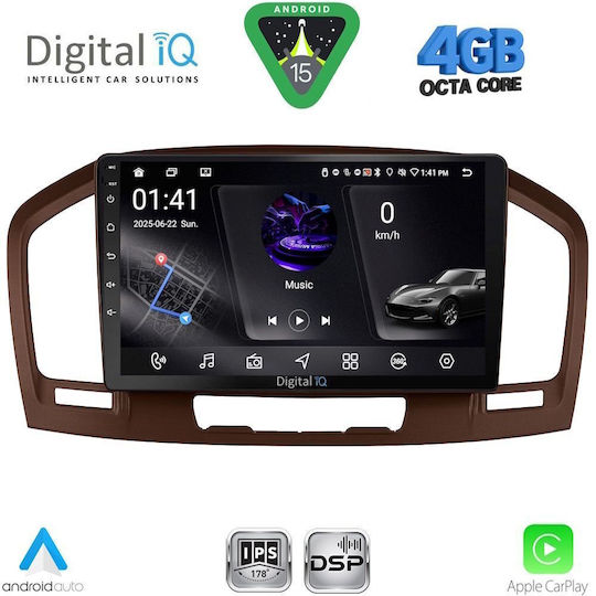 Digital IQ Ηχοσύστημα Αυτοκινήτου για Opel Insignia 2008-2013 (Bluetooth/USB/WiFi/GPS/Apple-Carplay/Android-Auto/CD) με Οθόνη Αφής 9"