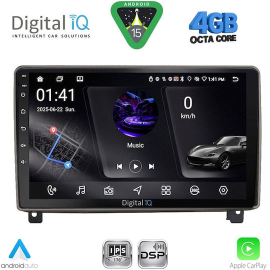 Digital IQ Ηχοσύστημα Αυτοκινήτου για Peugeot 407 2004-2011 (Bluetooth/USB/WiFi/GPS/Apple-Carplay/Android-Auto) με Οθόνη Αφής 9"