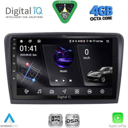 Digital IQ Car Audio System for Skoda Superb 2008-2015 with Clima Bluetooth USB WiFi GPS Apple CarPlay Android Auto with 10" Touch Screen