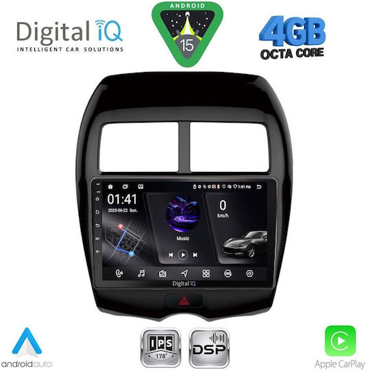 Digital IQ Ηχοσύστημα Αυτοκινήτου για Peugeot 4008 Mitsubishi Asx 2009 (Bluetooth/USB/WiFi/GPS/Apple-Carplay/Android-Auto) με Οθόνη Αφής 10"