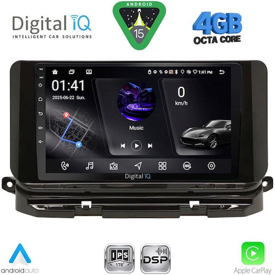 Digital IQ Car Audio System for Skoda Octavia 2021 with Clima (Bluetooth/USB/WiFi/GPS/Apple CarPlay/Android Auto) with 10" Touch Screen