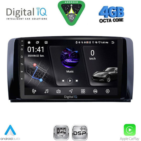 Digital IQ Ηχοσύστημα Αυτοκινήτου για Mercedes-Benz R-Class 2006-2015 (Bluetooth/USB/WiFi/GPS/Apple-Carplay/Android-Auto) με Οθόνη Αφής 9"