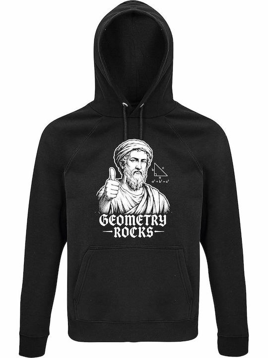 Hoodie Organic Unisex " Geometry Rocks Pythagor...