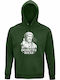 Hoodie Organic Unisex " Geometry Rocks Pythagoras Mathematics " Dark Green