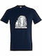 Unisex T-shirt Science Rocks Isaac Newton Marineblau