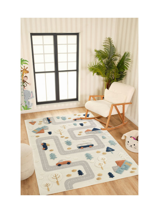 SteweHome Παιδικό Χαλί Ομάδες Γκρι 100x150cm