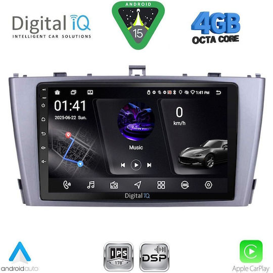 Digital IQ Car Audio System for Toyota Avensis 2009-2015 Bluetooth USB WiFi GPS Apple CarPlay Android Auto with 9" Touch Screen