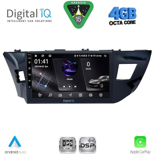 Digital IQ Car Audio System for Toyota Corolla 2013-2016 (Bluetooth/USB/WiFi/GPS/Apple CarPlay/Android Auto) with 10" Touch Screen
