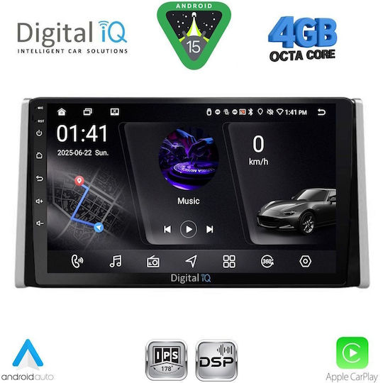 Digital IQ Car Audio System for Toyota RAV 4 2019 (Bluetooth/USB/WiFi/GPS/Apple CarPlay/Android Auto) with 10" Touch Screen