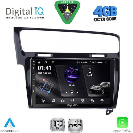 Digital IQ Car Audio System for Volkswagen Golf 2013-2020 with Clima (Bluetooth/USB/WiFi/GPS/Apple CarPlay/Android Auto) with 10" Touch Screen