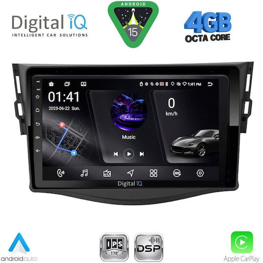 Digital IQ Car Audio System for Toyota RAV 4 2006-2012 Bluetooth USB WiFi GPS Apple CarPlay Android Auto with 9" Touch Screen