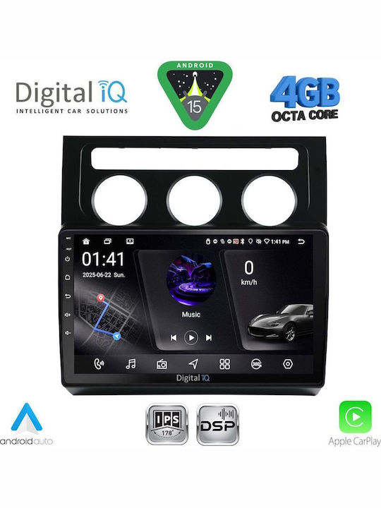 Digital IQ Sistem Audio Auto pentru VW Turan 2003-2010 cu Clima Bluetooth USB Wi-Fi GPS Apple CarPlay Android Auto cu Ecran Tactil 10"