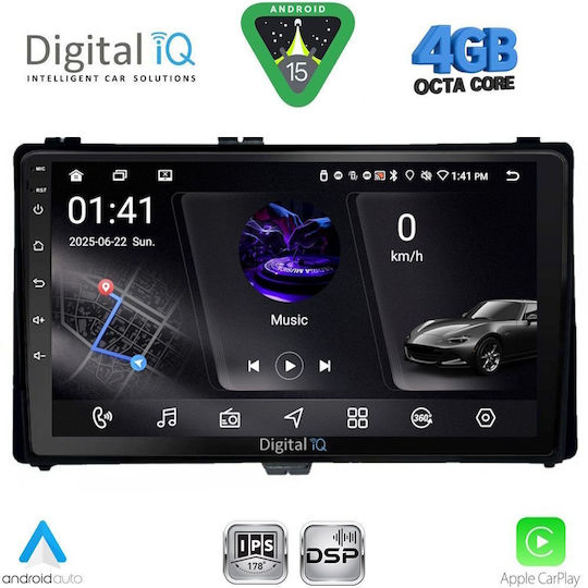 Digital IQ Ηχοσύστημα Αυτοκινήτου για Toyota Auris / Aygo X / Corolla 2017-2019 (Bluetooth/USB/WiFi/GPS/Apple-Carplay/Android-Auto) με Οθόνη Αφής 9"