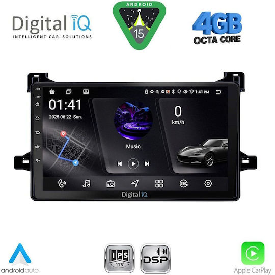 Digital IQ Ηχοσύστημα Αυτοκινήτου για Toyota Prius 2016-2020 (Bluetooth/USB/WiFi/GPS/Apple-Carplay/Android-Auto) με Οθόνη Αφής 9"