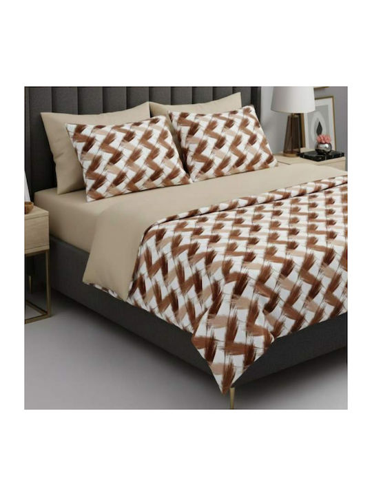 MayHome Duvet Cover Set 160x240cm Single With Pillowcase Beige